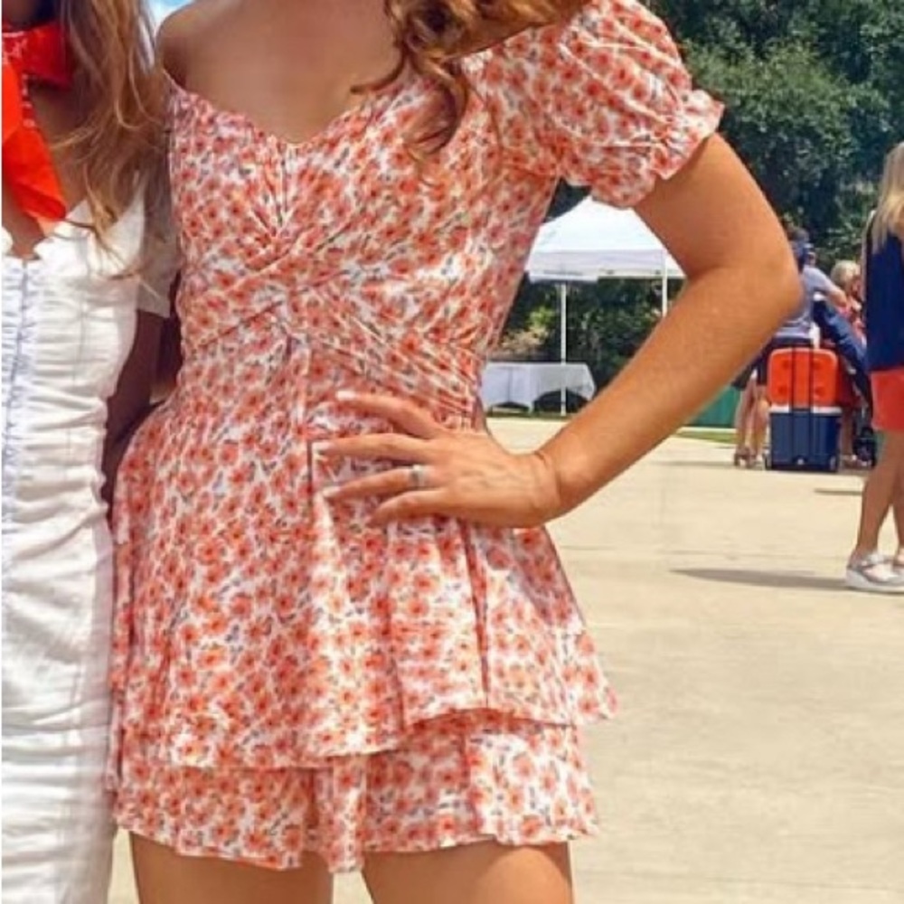 Amazon Floral Off-Shoulder Romper